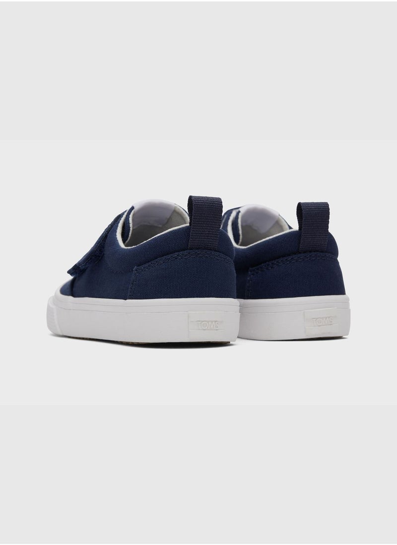 TOMS - Navy Canvas Tiny Boys Alpargata Fenix Double Strap - Image 1