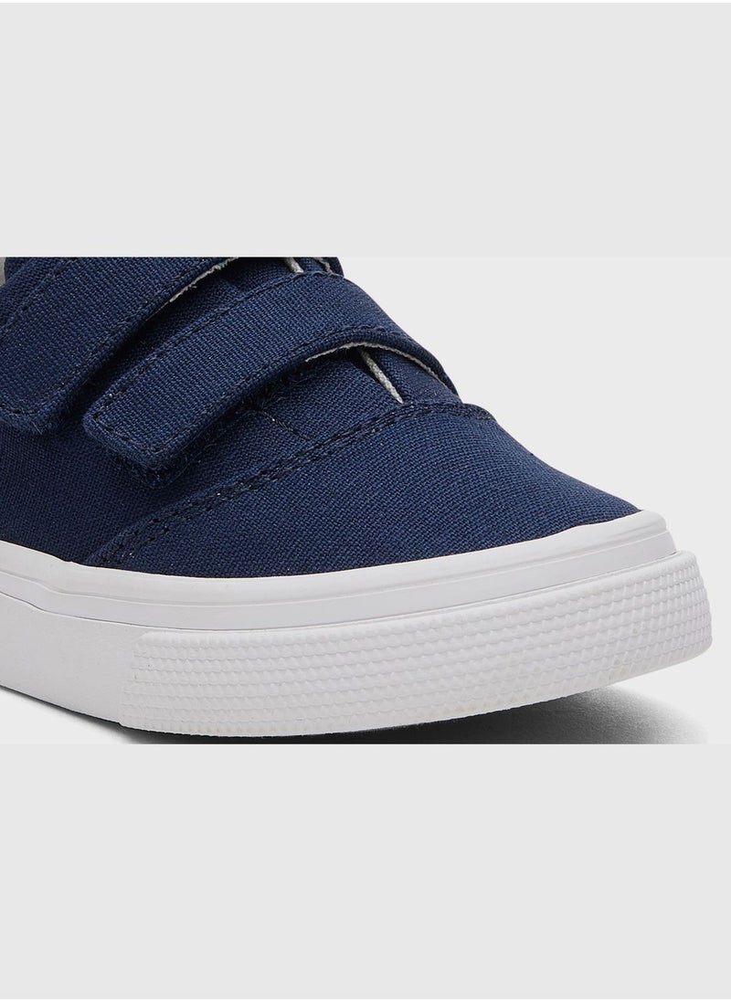 TOMS - Navy Canvas Tiny Boys Alpargata Fenix Double Strap - Image 1