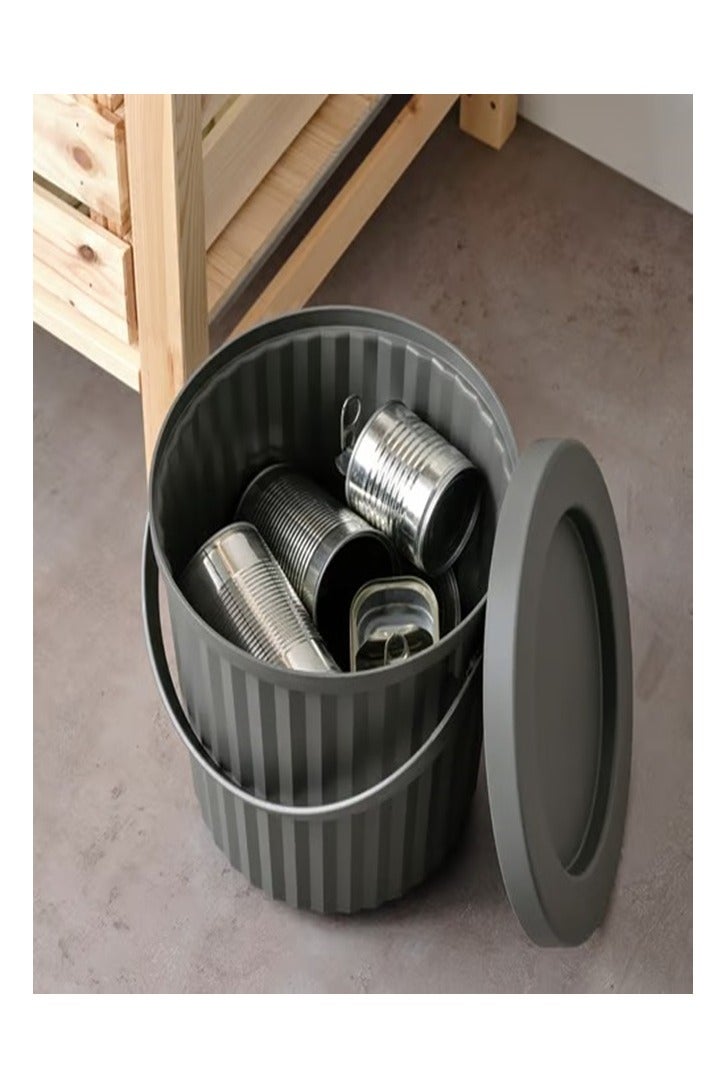 Container with lid, dark grey, 8 liters  - Image 2