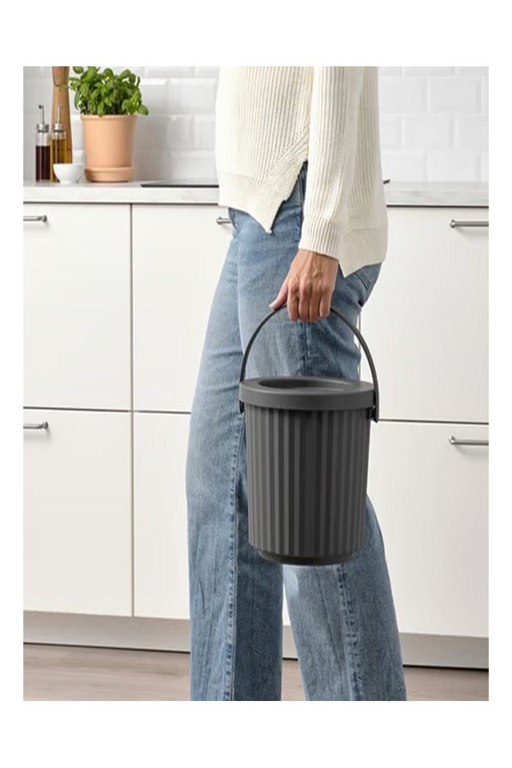Container with lid, dark grey, 8 liters  - Image 4