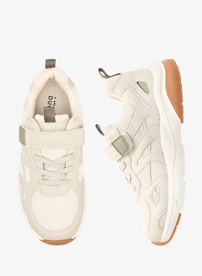 Mister Duchini Boys Panelled Sneakers With Hook And Loop Closure