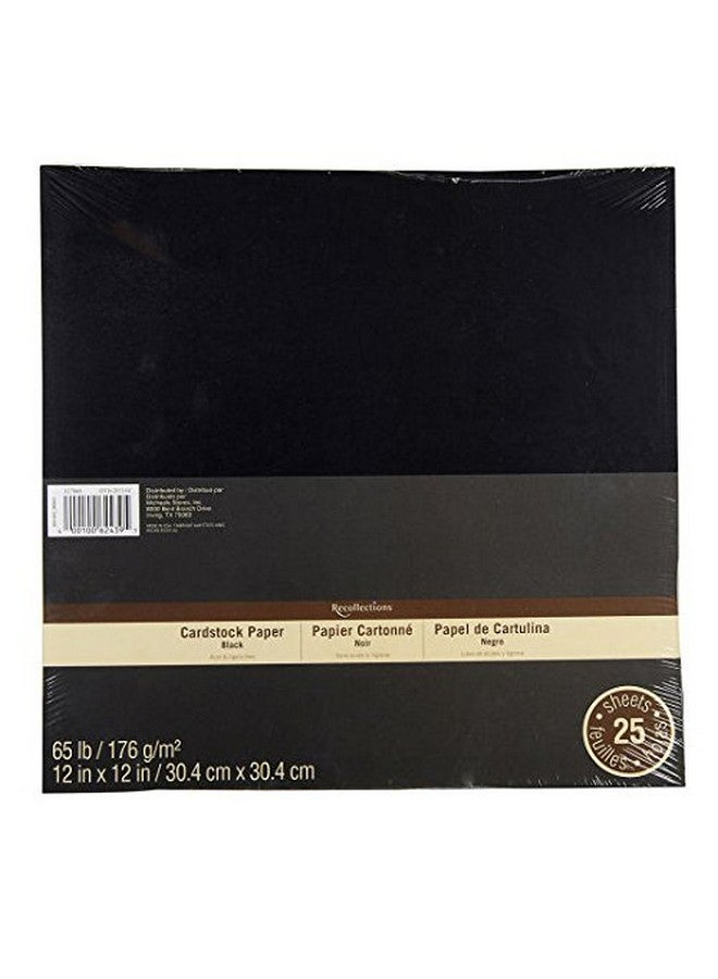 ريكوليكشنز ورق بطاقات أسود مقاس 12 × 12 بوصة من ريكولكشنز