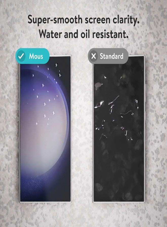 Mous - Resistant Tempered Glass Screen Protector for Samsung Galaxy S24 Ultra - 2 Pack - Image 3