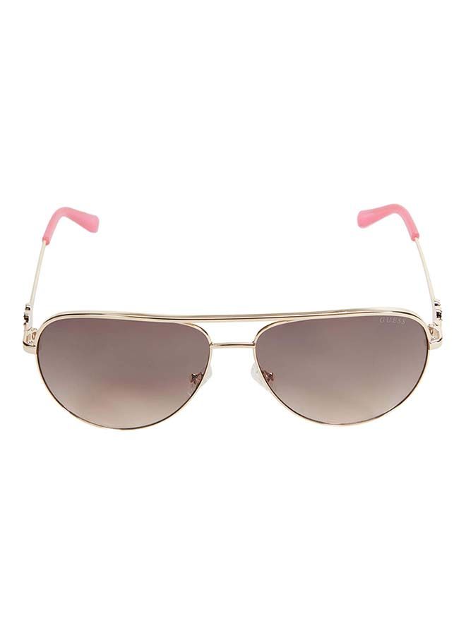 GUESS Unisex Aviator Large Sunglasses with Brown Lenses - GF6106 32F 64mm - Image 2