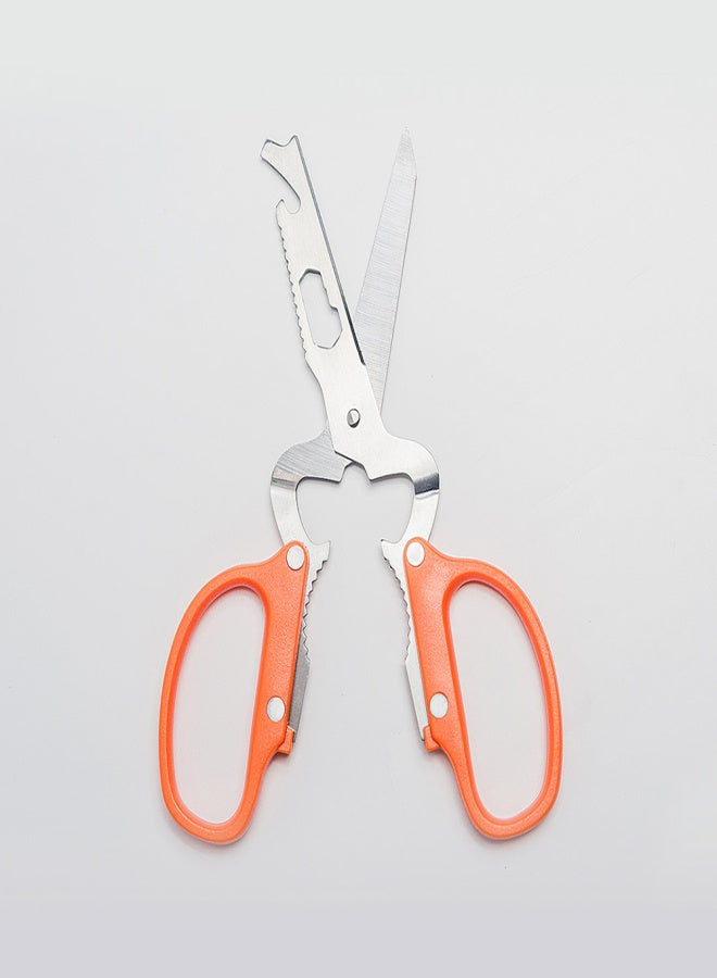 ماكسن مجموعة مقصات وملقطات مطبخ من الفولاذ المقاوم للصدأ، متعددة الوظائف، فائقة الحدة، مقص متعدد الاستخدامات، ملقط طعام مانع للانزلاق، مناسب للأسماك/اللحوم/الخضراوات/الشواء/فتاحة زجاجات/مكشطة ميزان/كسارة جوز - Image 5