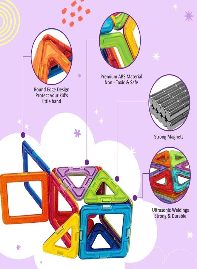 KIPA GAMING Magplay Magnetic Blocks 100 Pcs | Multi-Shape & Colour Magnetic Blocks | STEM Building Set for Kids 3+ | Creative Construction Learning Toy | Educational Game for Boys & Girls (Block 100) - Image 5