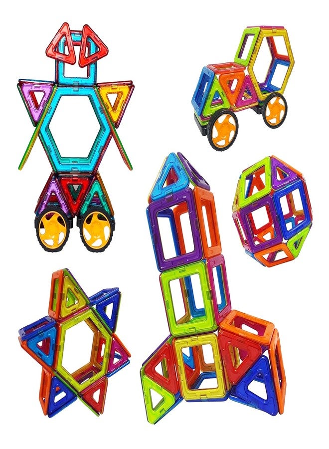 KIPA GAMING Magplay Magnetic Blocks 100 Pcs | Multi-Shape & Colour Magnetic Blocks | STEM Building Set for Kids 3+ | Creative Construction Learning Toy | Educational Game for Boys & Girls (Block 100) - Image 1
