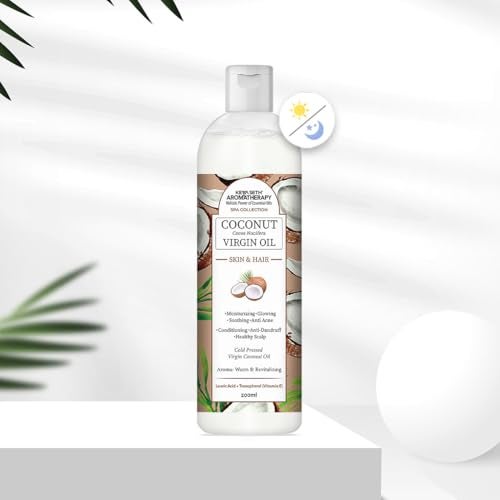 KEYA SETH AROMATHERAPY, DEVICE OF DROP KEYA SETH AROMATHERAPY Virgin Coconut Oil, Skin & Hair, Cold Pressed, Moisturizing Glowing Soothing Nourishment, Rich in Lauric Acid & Vitamin E 200ml - Image 5