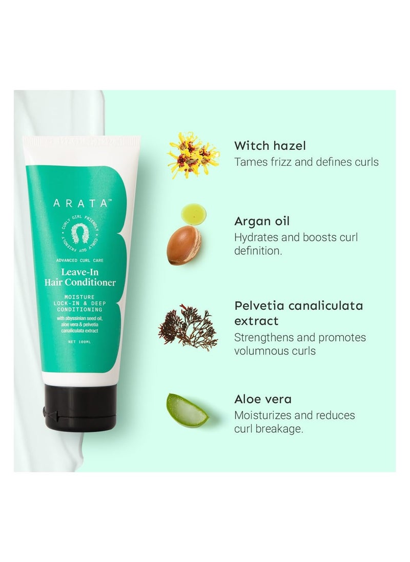 Advanced Curl Care Leave-In Conditioner (100 ML) | Moisturizes & Deep Conditions For Soft Curls | Abyssinian Seed Oil, Aloe Vera & Pelvetia Canaliculata | Repairs & Conditions