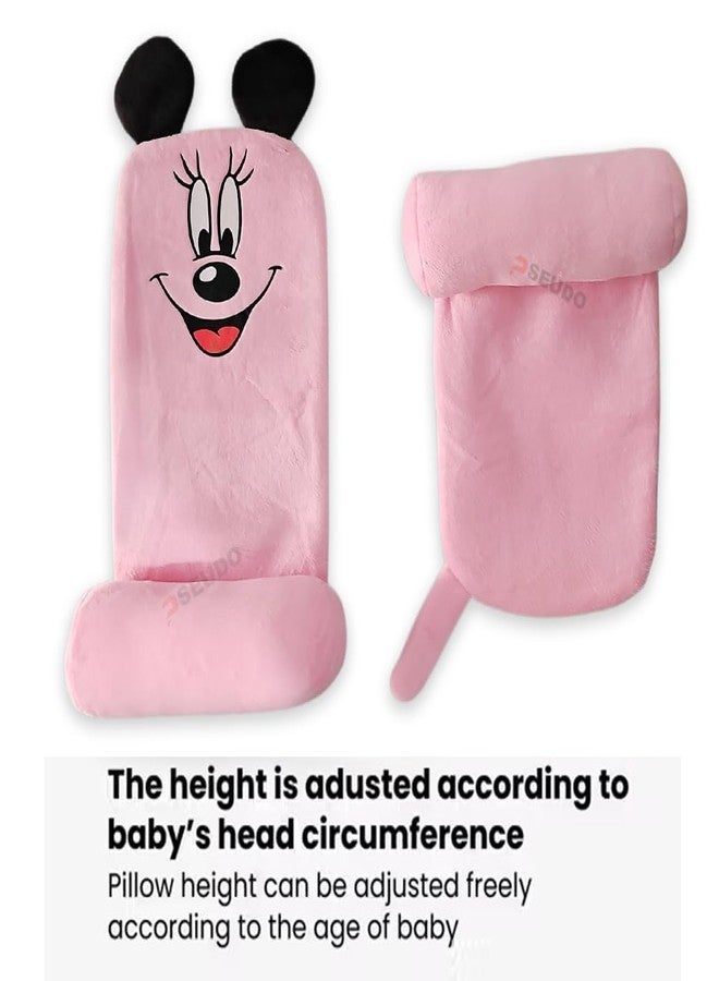 PSEUDO® Cozy Nursing Baby Arm Pillow for Cradle Gift for Novice Mothers: Head Support Pillow Anti-Spitting Breastfeeding and Bottle Feeding Nursing Arm Pillow (Pink Mini) - Image 4