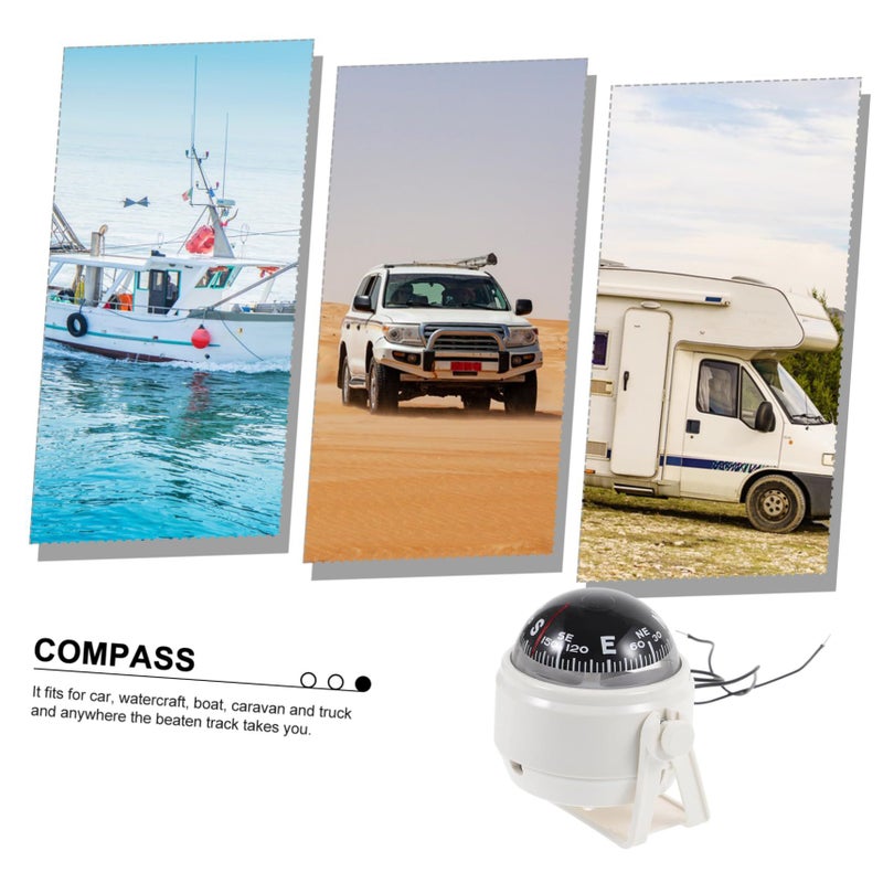 Magnetic Car Compass with Calibration for Dashboard Navigation Black - Image 5