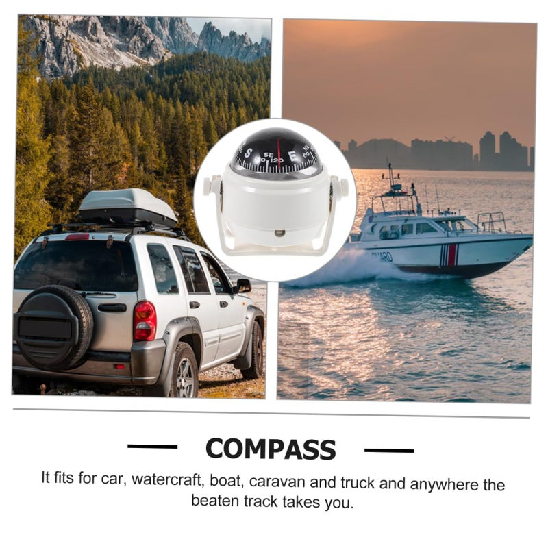 Magnetic Car Compass with Calibration for Dashboard Navigation Black - Image 4