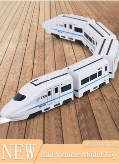 DUNISO Electric remote control train toy model electric train EMU model remote control forward and backward lighting sound effect voice broadcast  - Image 1