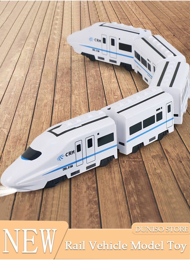 DUNISO - Electric remote control train toy model electric train EMU model remote control forward and backward lighting sound effect voice broadcast - Image 1