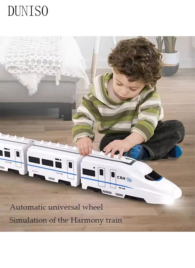 DUNISO - Electric remote control train toy model electric train EMU model remote control forward and backward lighting sound effect voice broadcast - Image 1