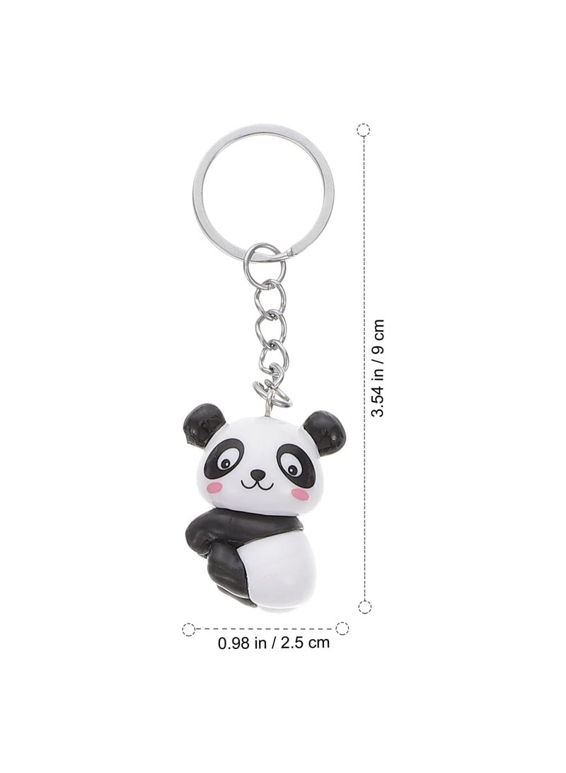 GGOOT 8pcs Panda Keychain Cute Animal Keychain Panda Cartoon Key Rings Pendant Bag Charm Pendant Miniature for Kid Toy Ornament Souvenirs - Image 2