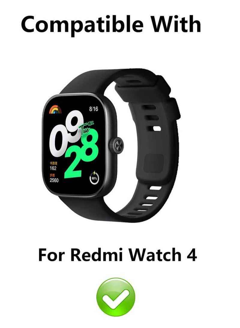 Cases Designed for Redmi Watch 4 ONLY Soft Silicone Lightweight Shell Drop-proof Scratch-Proof Flexible Protective Case Black and White 2 Pcs - Image 2