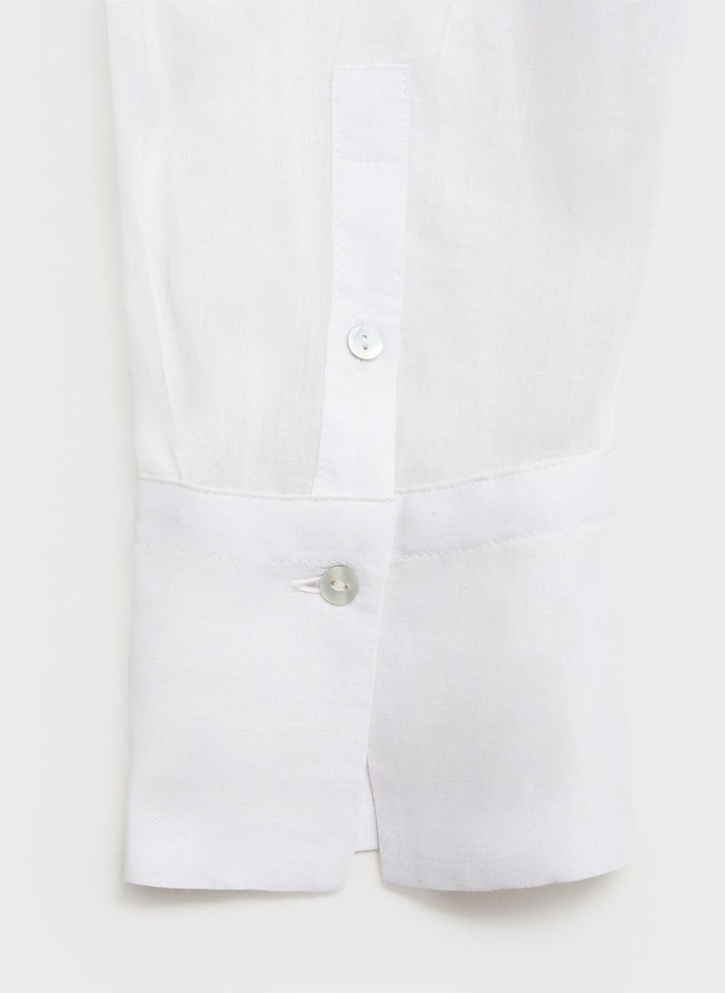 MANGO - Regular Ramie Shirt Pocket - Image 1