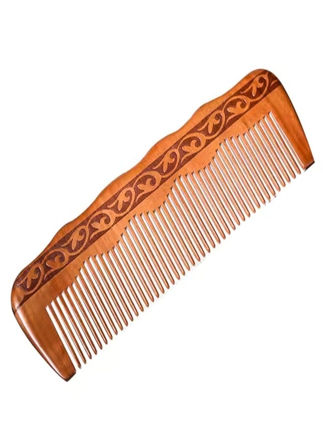 Fegor Wooden Regular Hair Comb – Pack of 1 | Natural Wooden Hair Comb for Men, Women, and Kids | Anti-Static, Smooth Teeth, Daily Hair Grooming Comb - Image 1