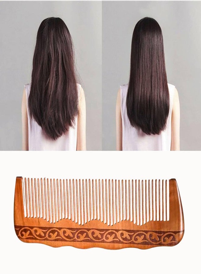 Fegor Wooden Regular Hair Comb – Pack of 1 | Natural Wooden Hair Comb for Men, Women, and Kids | Anti-Static, Smooth Teeth, Daily Hair Grooming Comb - Image 5