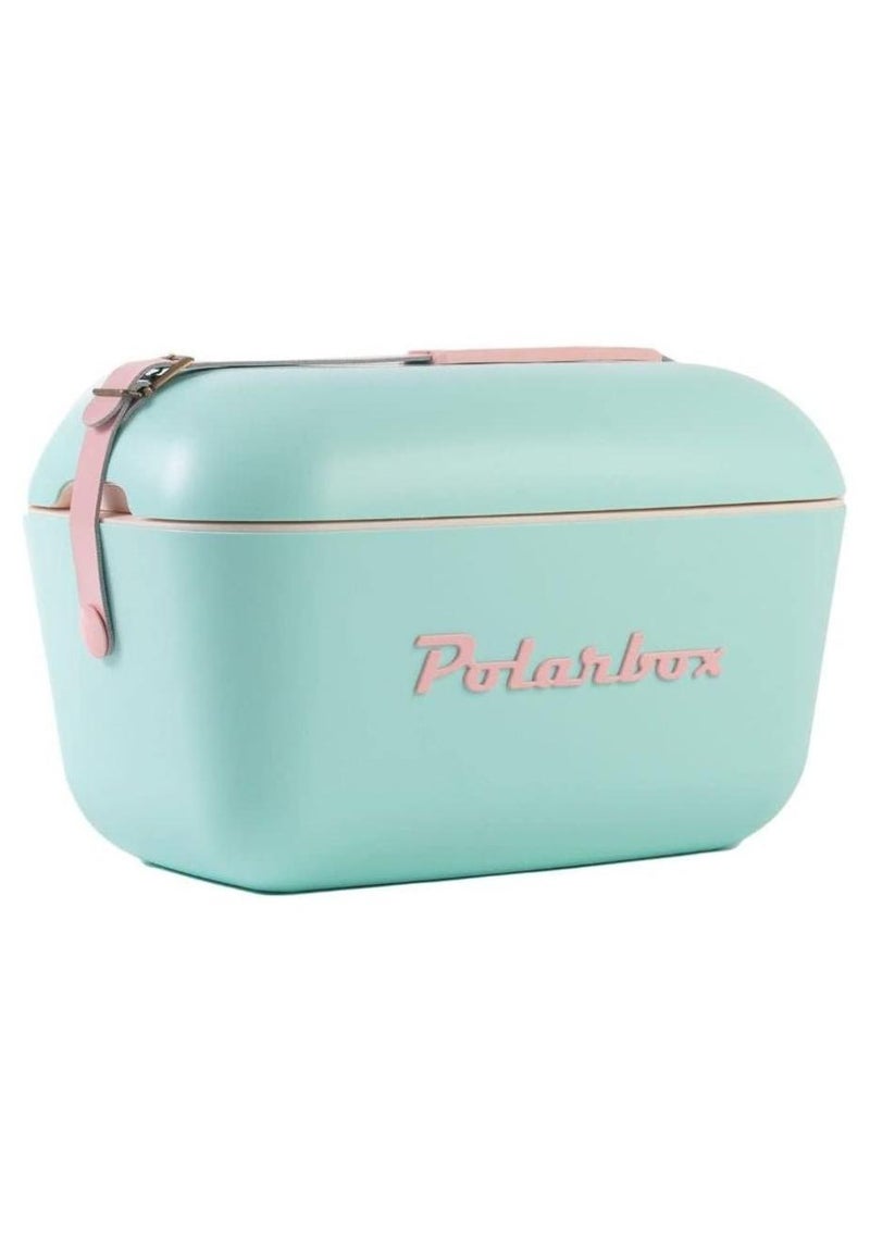 بولار بوكس صندوق فينتاج كول 20 لتر لون فيروزي - شعار وردي - Image 1