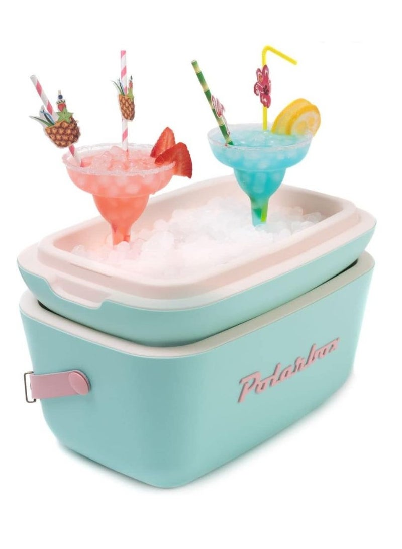 بولار بوكس صندوق فينتاج كول 20 لتر لون فيروزي - شعار وردي - Image 4