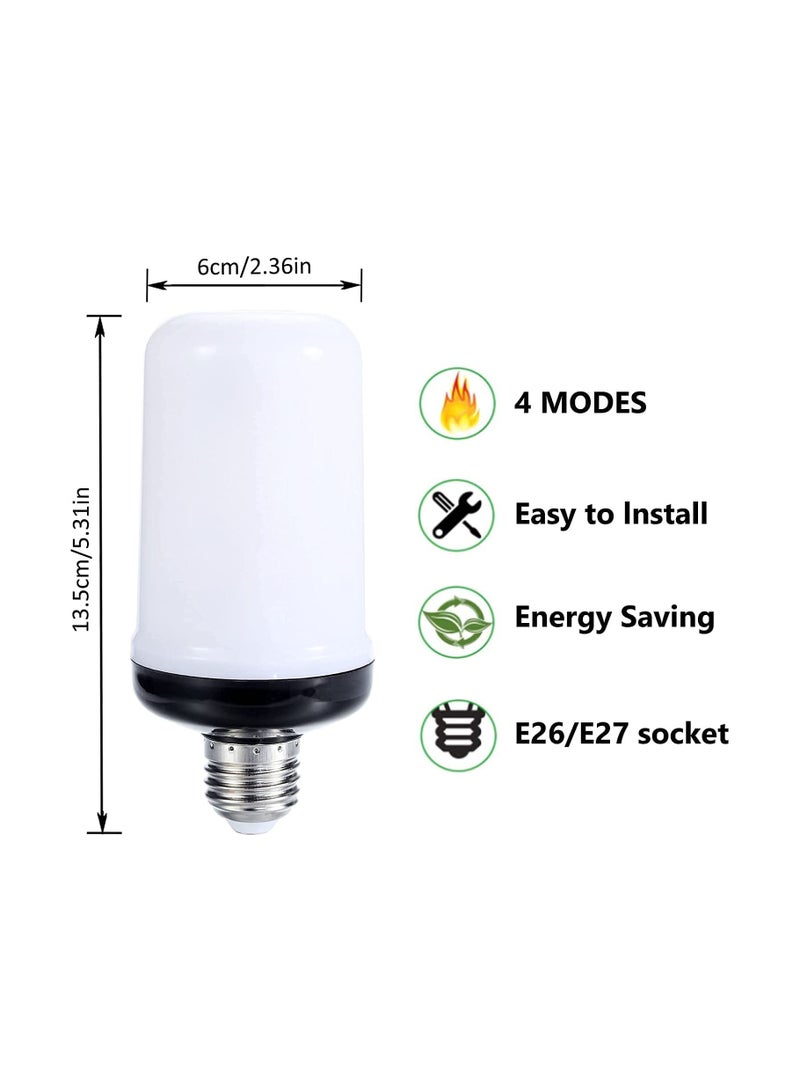 SYOSI مصباح LED بشكل لهب معزز 4 أوضاع لمبة تومض مع تأثير مقلوب قاعدة E27 لمبة اللهب للحفلات الداخلية والخارجية وزينة المنزل وإضاءة جو رومانسي (2 قطعة خضراء)  - Image 5