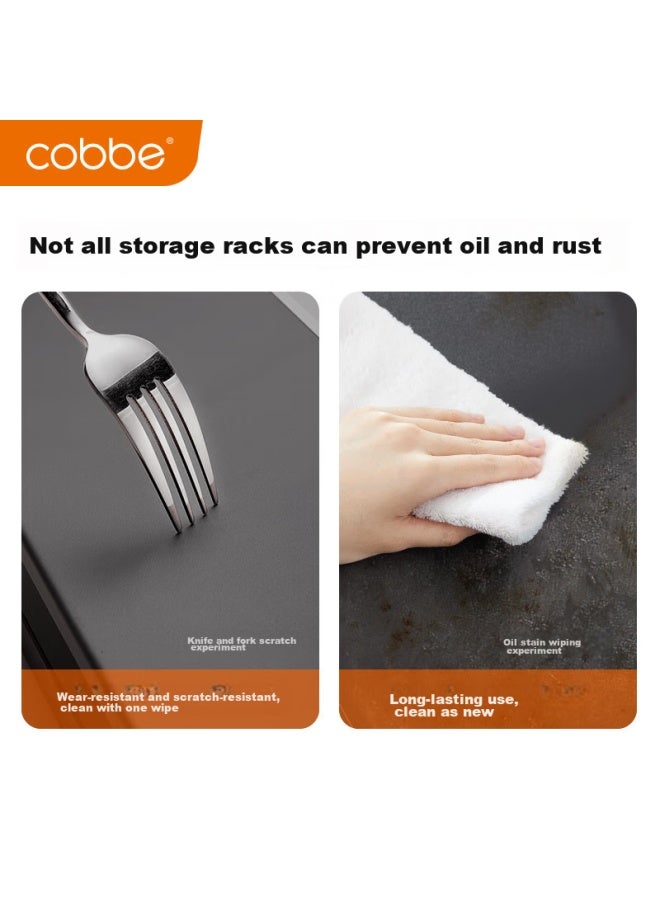 Cobbe No-Drill Pot Lid Rack, Household Pot Lid Chopping Board Storage Rack, Multifunctional Wall-Mounted Organizer, Kitchen Wall-Hanging Gadget - Image 3