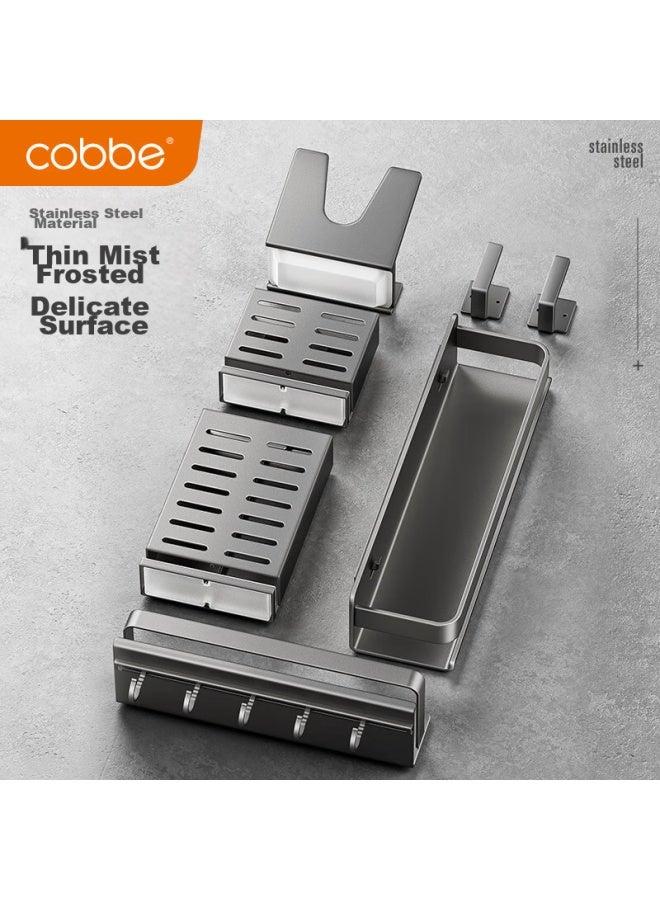 Cobbe No-Drill Pot Lid Rack, Household Pot Lid Chopping Board Storage Rack, Multifunctional Wall-Mounted Organizer, Kitchen Wall-Hanging Gadget - Image 4