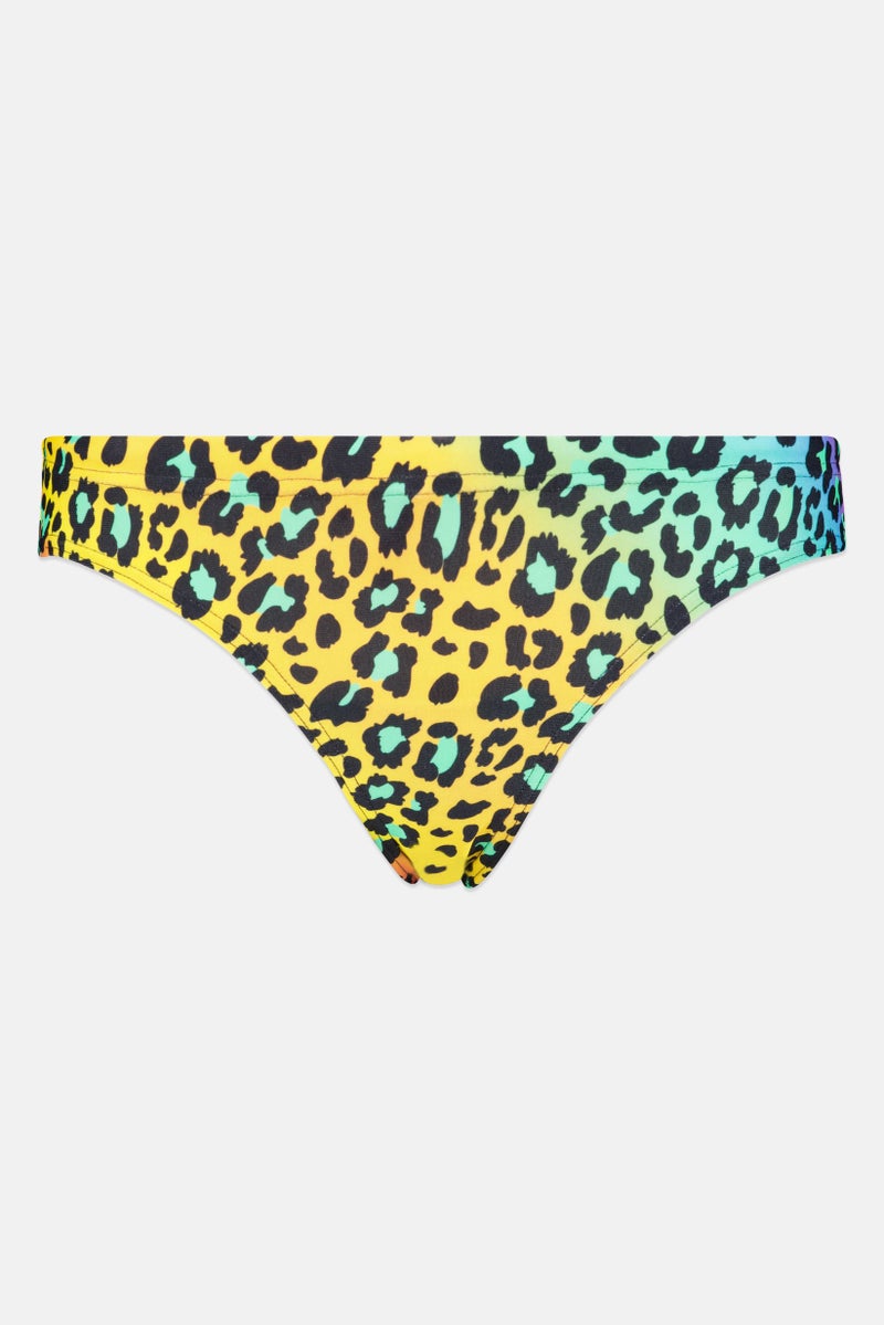 speedo Women Leopard Print Bikini Bottom, Multicolor - Image 2