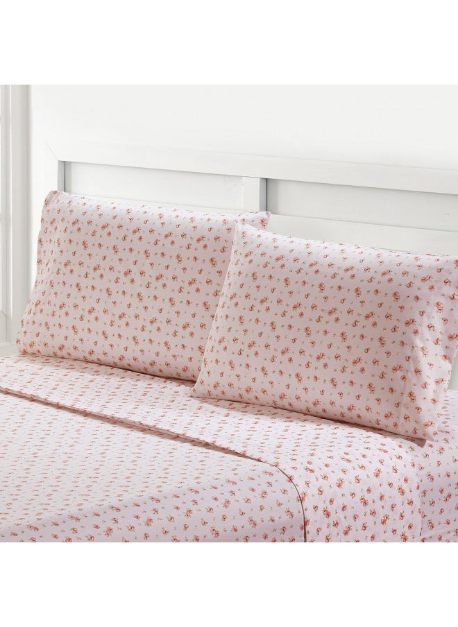 Modern Threads Modern Threads Soft Microfiber Rose Printed Sheets - Luxurious Microfiber Bed Sheets - Includes Flat Sheet, Fitted Sheet with Deep Pockets, & Pillowcases  - Image 2