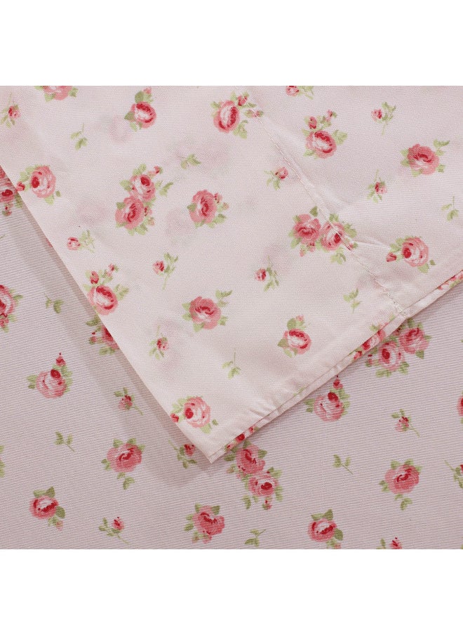 Modern Threads Modern Threads Soft Microfiber Rose Printed Sheets - Luxurious Microfiber Bed Sheets - Includes Flat Sheet, Fitted Sheet with Deep Pockets, & Pillowcases  - Image 3