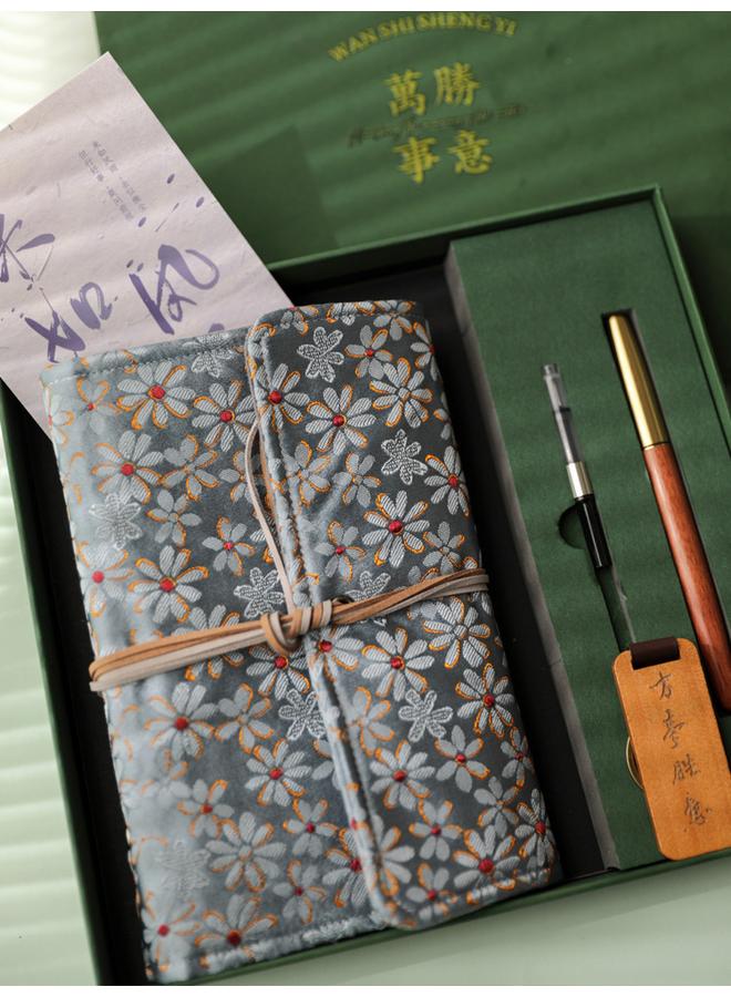 Bluejw Guofeng Notebook Pen Book Gift Box Suit Hand Account Journal High Color Value Conference Office Notepad University - Image 1