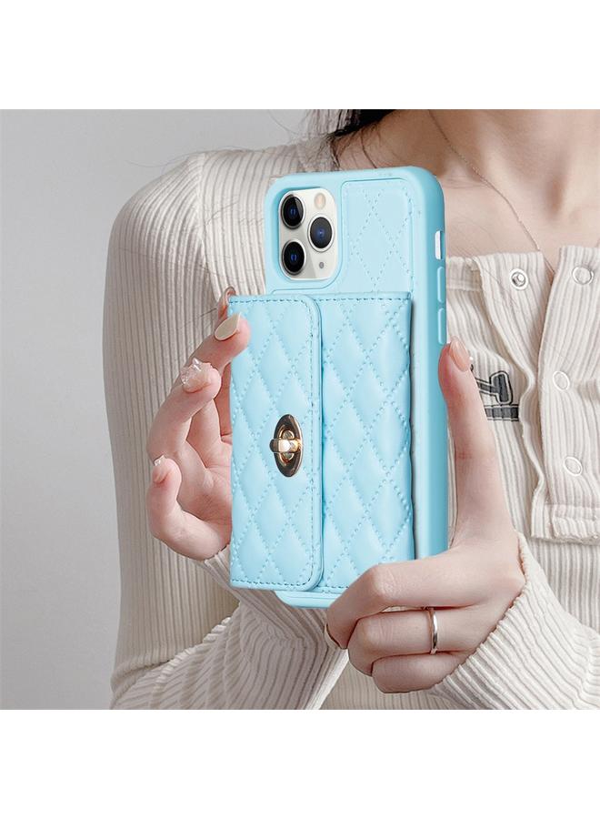 زبون جراب لهاتف iPhone 11 Pro Max بمشبك معدني أفقي ومحفظة جلدية على شكل معين - Image 2