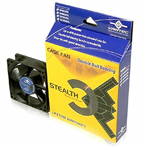 Vantec Stealth SF8025L 80x80x25mmDouble Ball Bearing Silent Case Fan (Black) - Image 3
