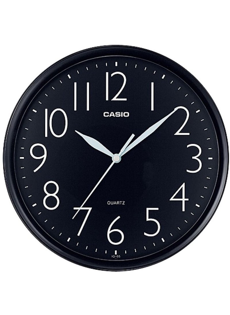 Casio Wall clock Analog Black Dial Case Material Resin IQ-05-1DF