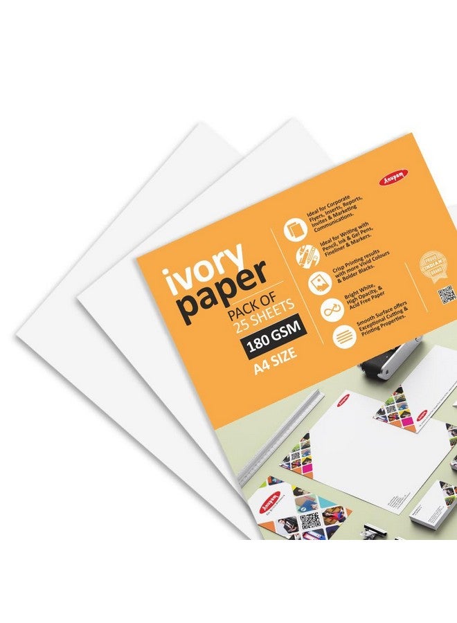 Anupam Ivory Paper - Acid Free - 25 Loose Sheets - 180 GSM - A4 - Art,Craft, Painting and project work - Image 3