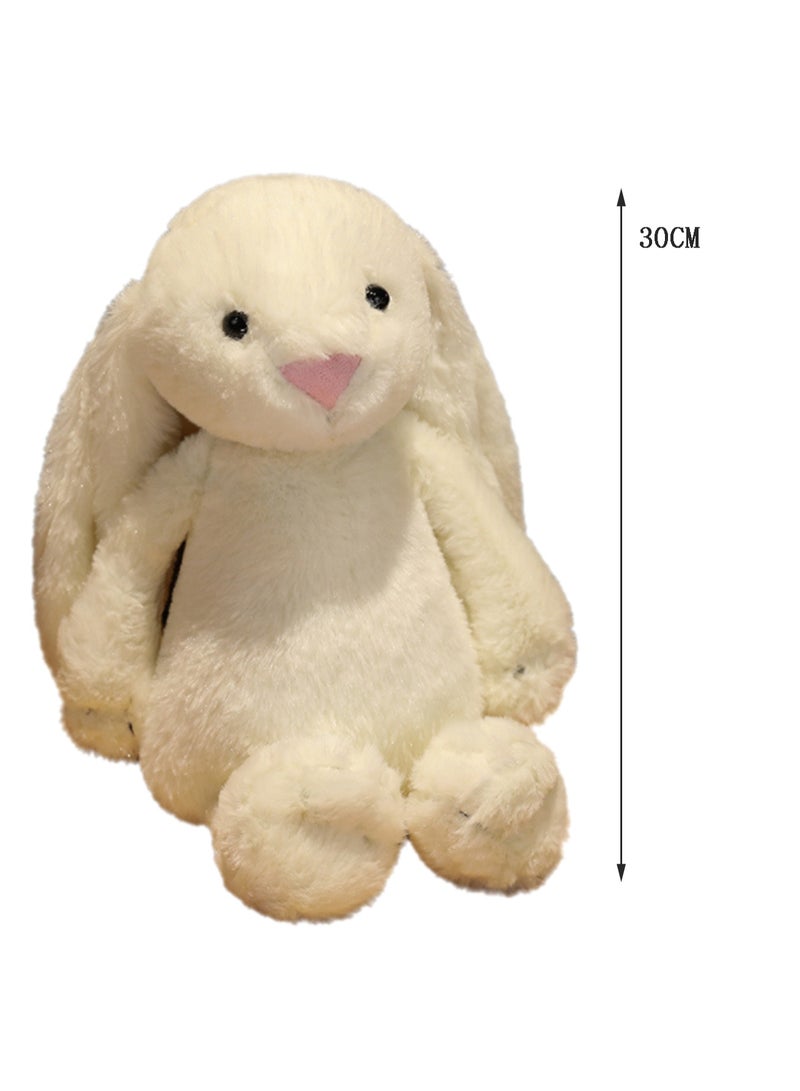 30 CM Cute Simulation Rabbit Plush Toy Soft Stuffed Cartoon Animal Doll For Girls And Boys All Ages Gift (White) - Image 2
