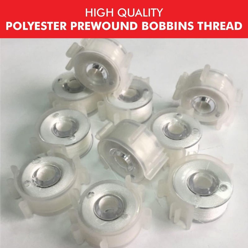 Superpunch 60S/2 Polyester Pre-Wound Bobbins Thread, Class 15 A, Superb White 60wt. Sewing Thread – 144 Bobbins, Sewing Machines DIY Embroidery Polyester - Image 5