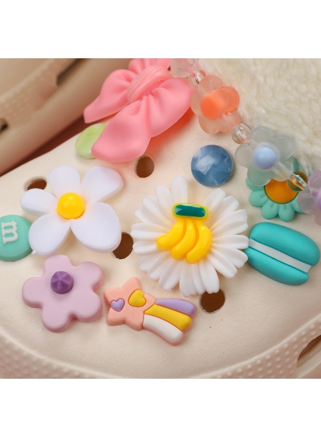 NOVOLAN Shoe Charms Shoe Decoration Charms Party Favor Cave Shoes Accessories Diy Shoes Flower Alloy Rhinestone Cartoon Decorative Buckle Removable Decorative Shoe Buckle Accessories Set (Cartoon) - Image 4