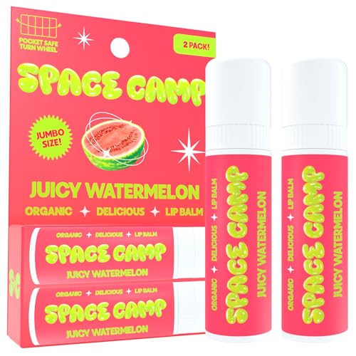 Space Camp Wellness Jumbo Lip Balm - Juicy Watermelon Organic Flavored Balm (2 Pack) - Image 1