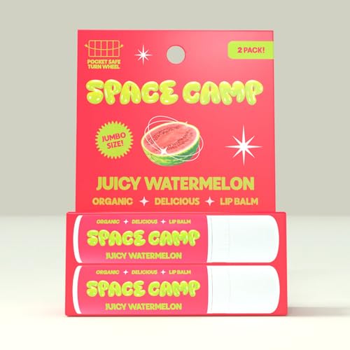Space Camp Wellness Jumbo Lip Balm - Juicy Watermelon Organic Flavored Balm (2 Pack) - Image 3