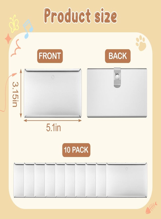 LEIFIDE 10 Pack Metal Kennel Card Holders 3 Inch x 5 Inch Metal ID Card Holder Display Pet Care ID Info Pet Profile Record Cat and Dog Enclosures Boarding Supplies for Veterinarian, Shelter, Grooming - Image 2
