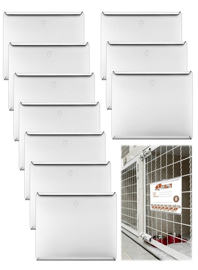 LEIFIDE 10 Pack Metal Kennel Card Holders 3 Inch x 5 Inch Metal ID Card Holder Display Pet Care ID Info Pet Profile Record Cat and Dog Enclosures Boarding Supplies for Veterinarian, Shelter, Grooming - Image 1