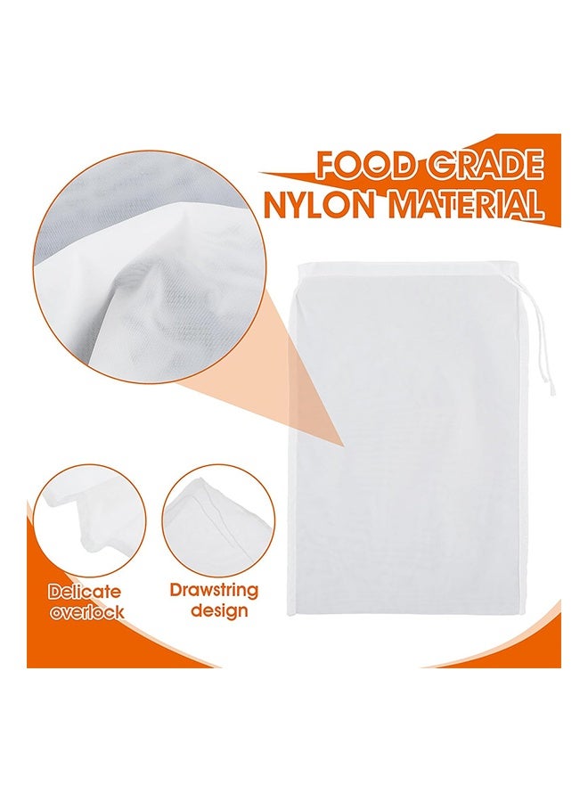 12 PCS Food Grade Nut Milk Filter Bags Vegetable juice filter bag,200 Micron Fine Mesh Bag for Straining Milk, Coffee, Juices, Tea(6 pcs 20*30 cm and 6 pcs 15*20 cm)  - Image 3