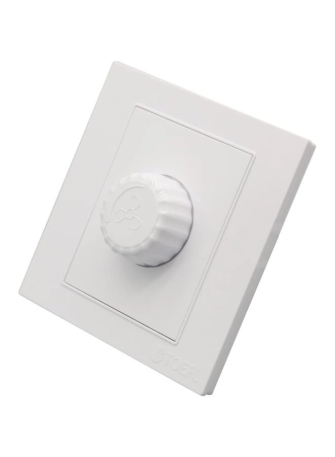 TOEFL Fan dimmer switch, 300 watts, plain white color, TOEFL
