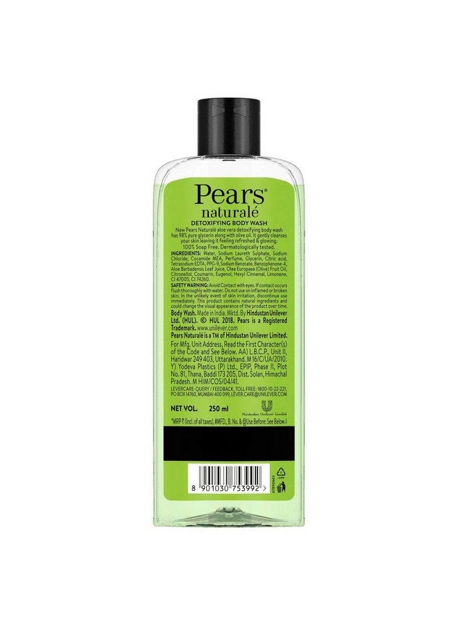 Pears Naturale Detoxifying Aloe Vera Body Wash 250 Ml, 100% Natural Ingredients, Liquid Shower Gel With Olive Oil For Glowing Skin - Paraben Free - Image 3