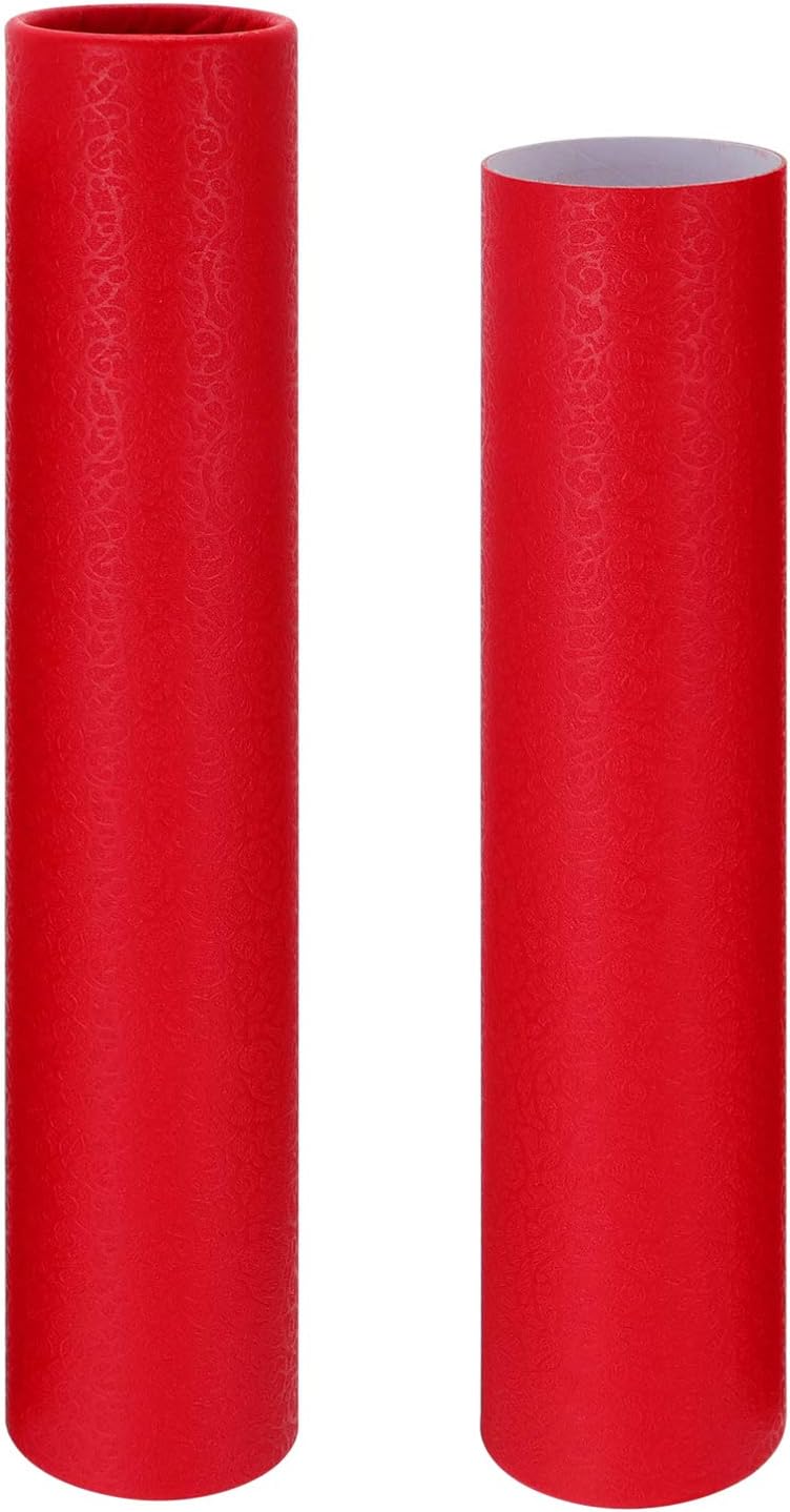 comfrt Expandable Document Tube for Posters Paper Drawing Mailing Tubes Shipping Calligraphy Painting Tubes Pull Out Artwork Poster Blueprints Tube Holder Red B - Image 2