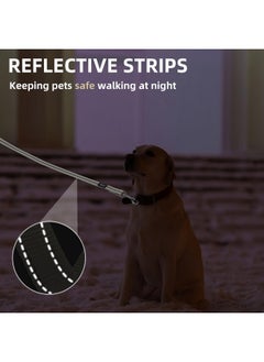 PUPTECK PUPTECK Reflective Dog Leash with Comfortable Padded Handle Durable Nylon Dog Lead for Small Medium and Large Dogs Cats Walking Running Training Outside, Beige  - Image 5