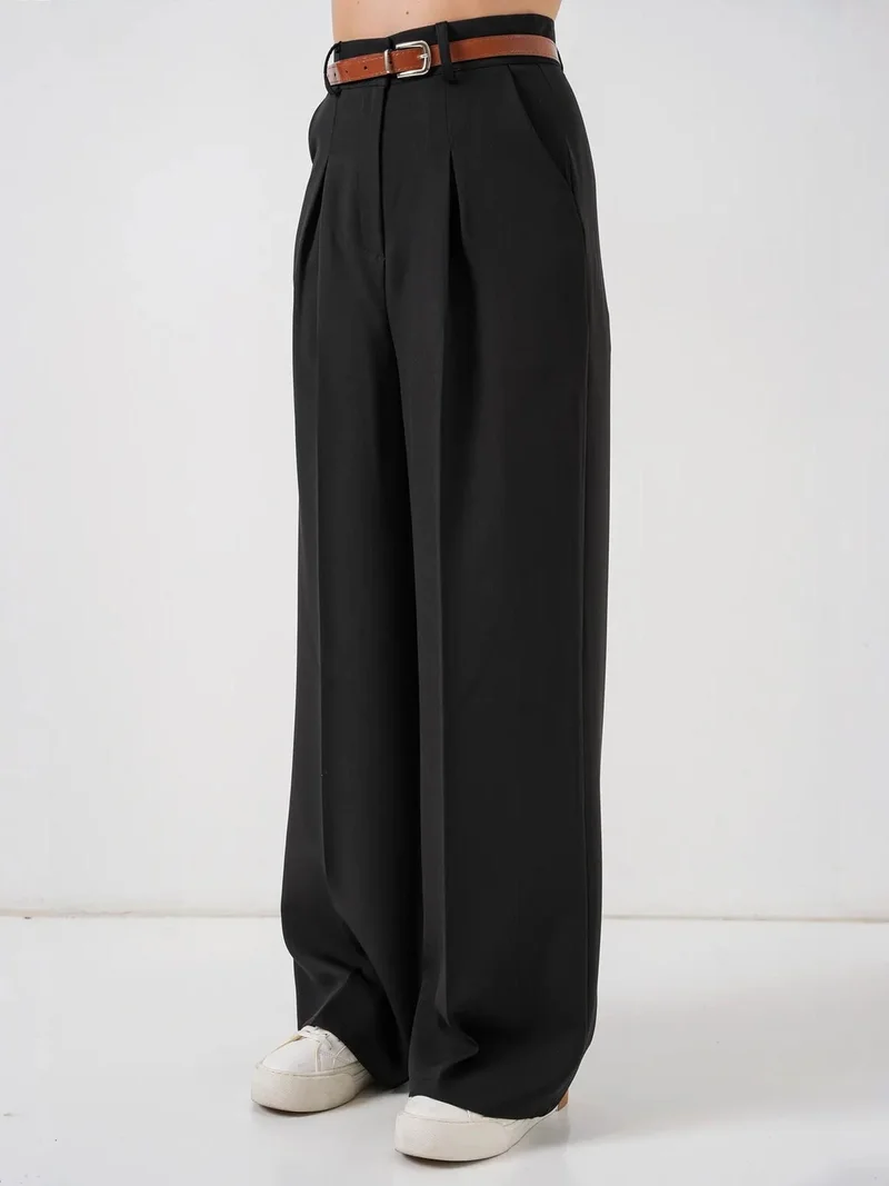 بيغ دارت بنطلون بالازو بخصر عالٍ مطوي من بي دارت